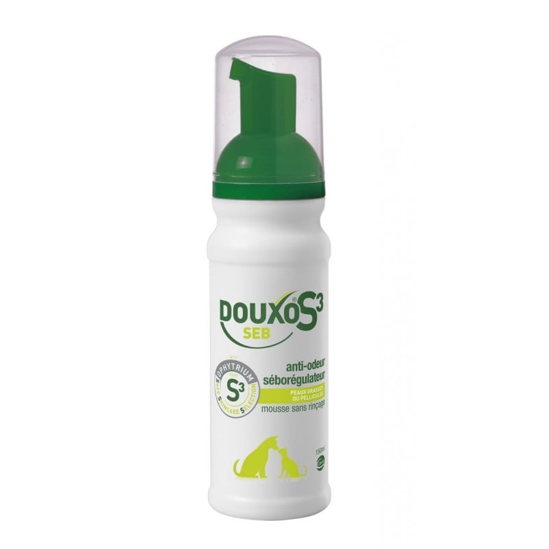 DOUXO S3 Seb, spumă câini și pisici, anti-mătreață, flacon, 150ml - poza 1