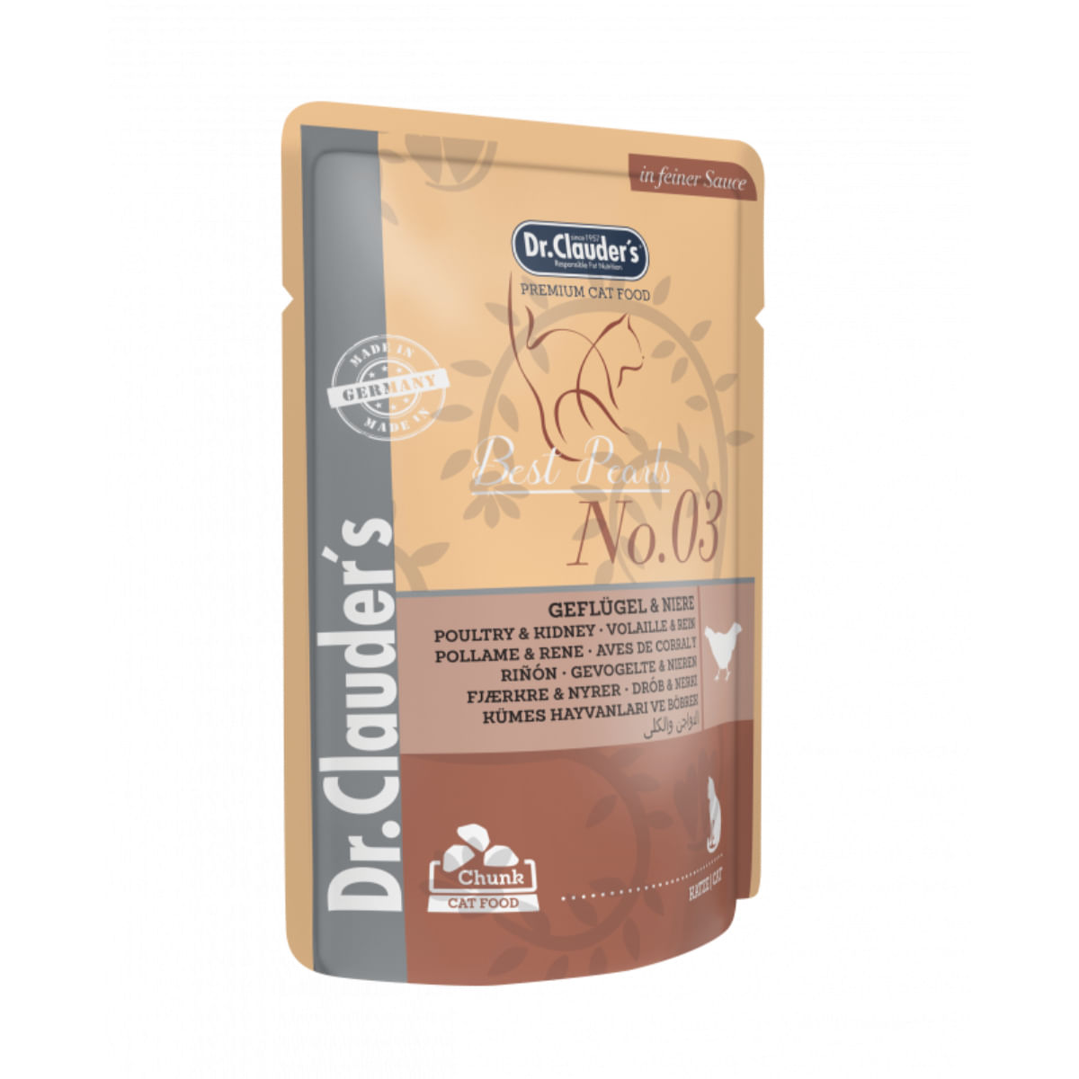 DR. CLAUDER'S, Pasăre și Rinichi, plic hrană umedă pisici, (în sos), 100g - poza 2