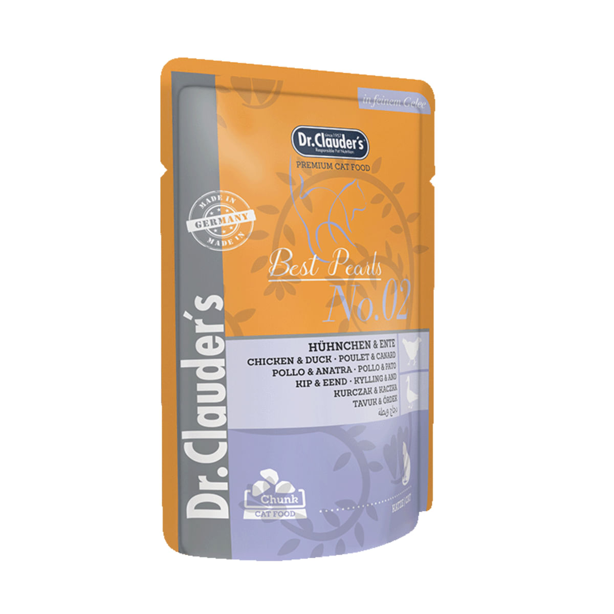 DR. CLAUDER'S, Pui și Rață, plic hrană umedă pisici, (în aspic), bax, 100g x 20buc - poza 1