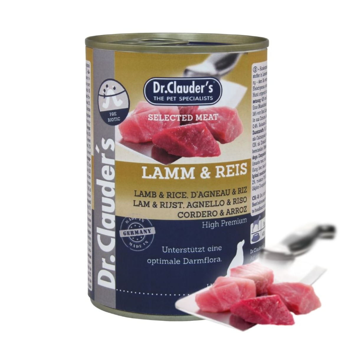 DR. CLAUDER'S Selected Meat, XS-XL, Miel Orez conservă hrană umedă câini, (în suc propriu), 400g - poza 2