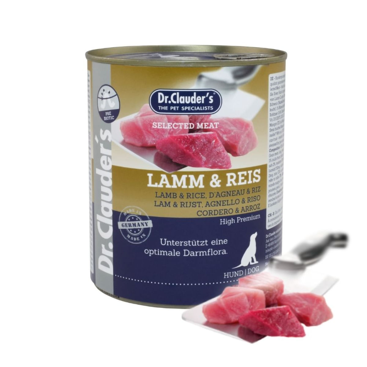 DR. CLAUDER'S Selected Meat, XS-XL, Miel Orez conservă hrană umedă câini, (în suc propriu), 800g - poza 2