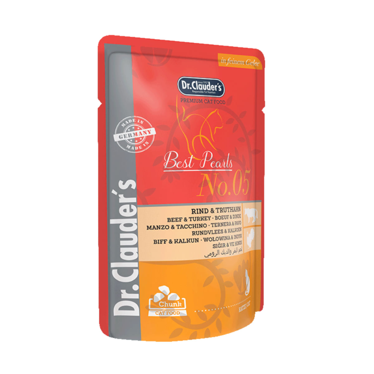 DR. CLAUDER'S, Vită și Curcan, plic hrană umedă pisici, (în aspic), bax, 100g x 20buc - poza 1