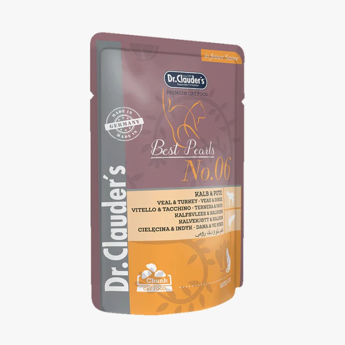 DR. CLAUDER'S, Vițel și Curcan, plic hrană umedă pisici, (în sos), bax, 100g x 20buc - poza 2