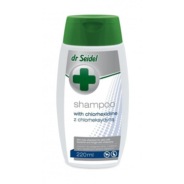 DR SEIDEL Clorhexidina 3%, șampon câini, antibacterian / antifungic, neparfumat, flacon, 220ml - poza 1