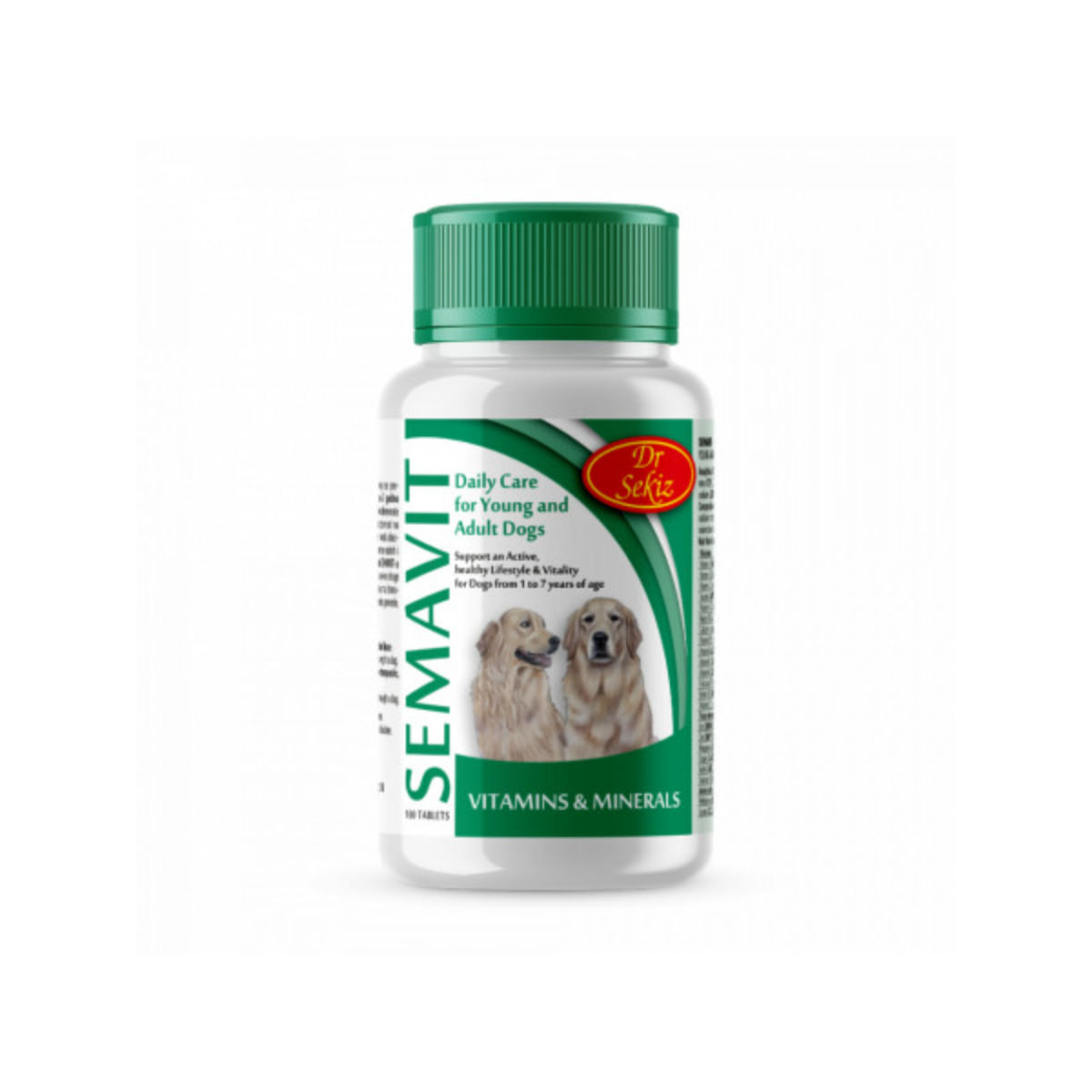 DR. SEKIZ Semavit, multivitamine câini, comprimate DR. SEKIZ Semavit, XS-XL, multivitamine câini, flacon, 100 comprimate - poza 2