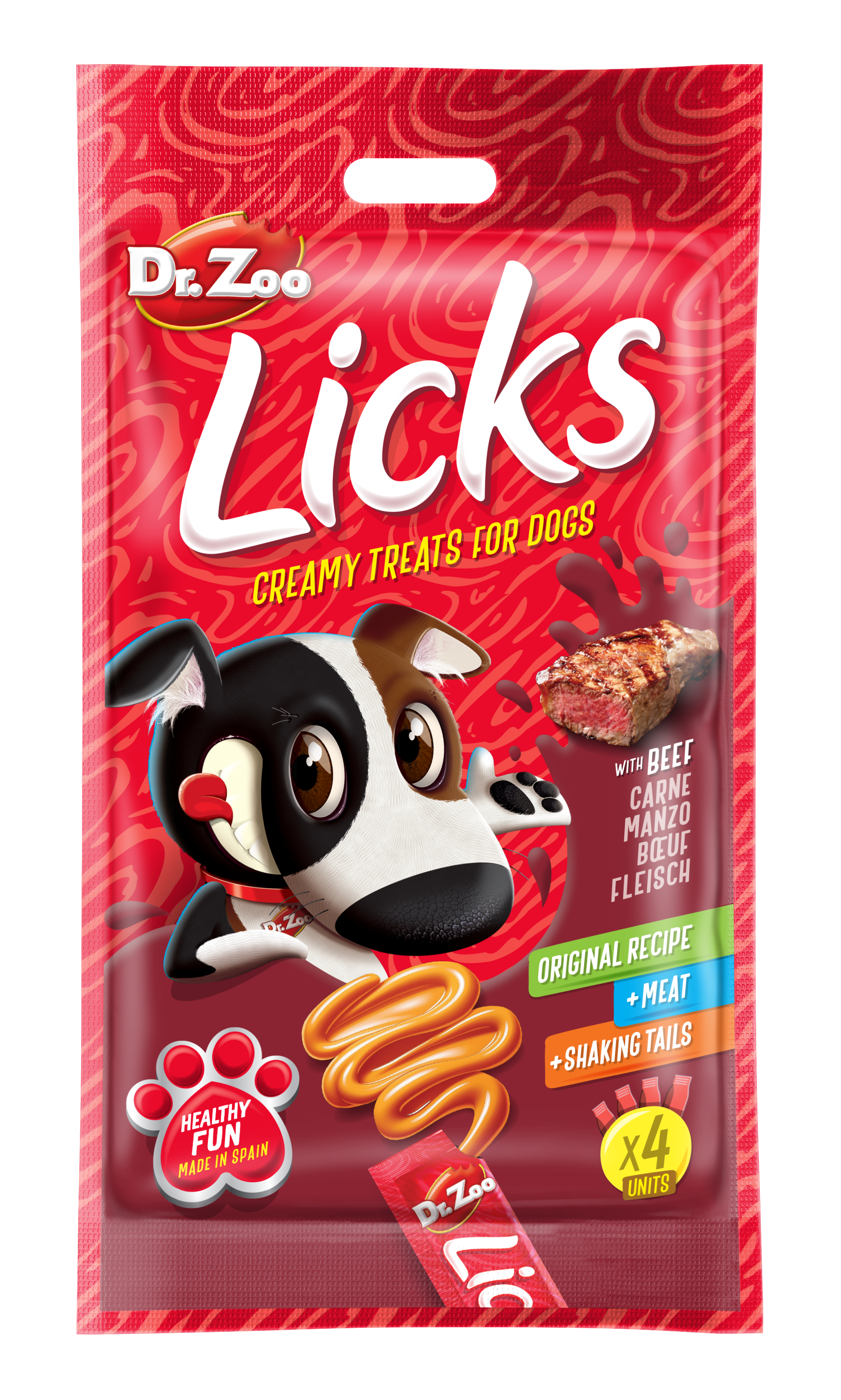 Dr Zoo Licks, recompense caini, Vita, 4x15 g