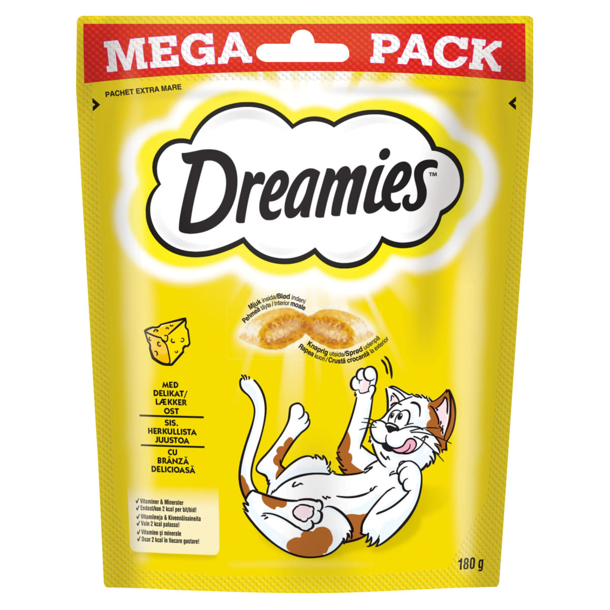 DREAMIES, Brânză, punguță recompense pisici, 180g - poza 2