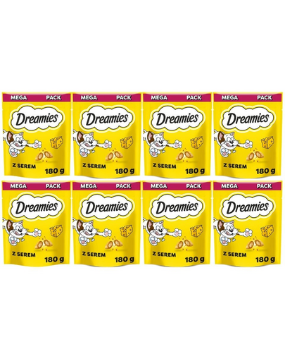 DREAMIES Mega Pack 8x180 g recompense pisici cu branza