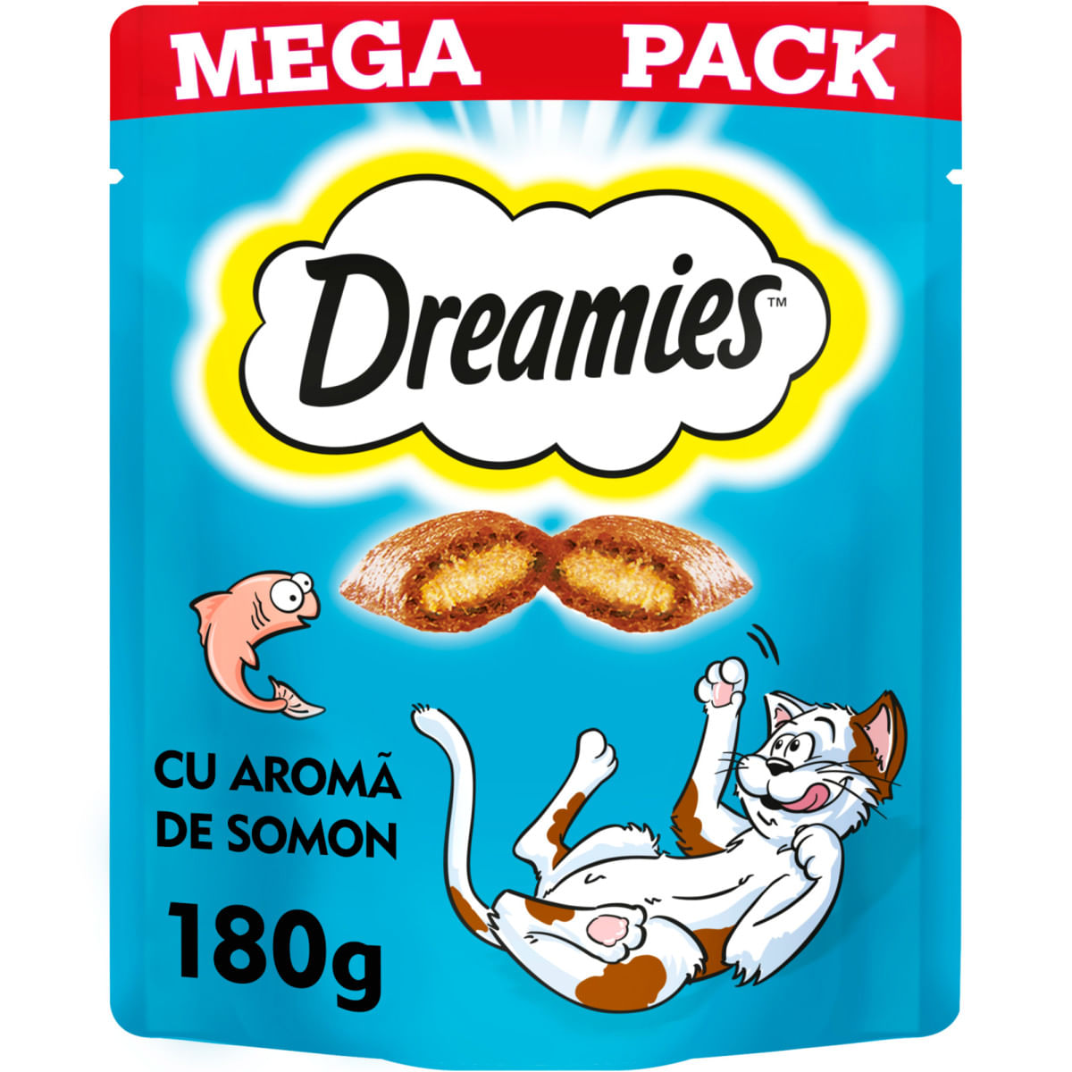 DREAMIES, Somon, punguță recompense pisici, 180g - poza 3