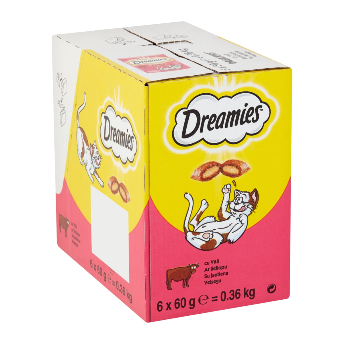 DREAMIES, Vită, punguță recompense pisici, 60g - poza 5