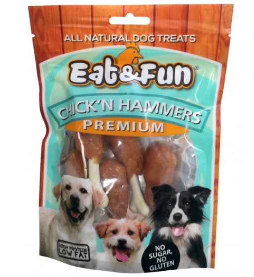 Eat&amp;Fun Recompense Caini Chick'n Hammers 100 g