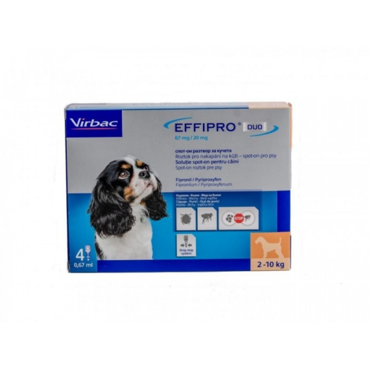 EFFIPRO Duo SD, deparazitare externă câini, pipetă repelentă, XS-S(2 - 10kg), 4buc - poza 1