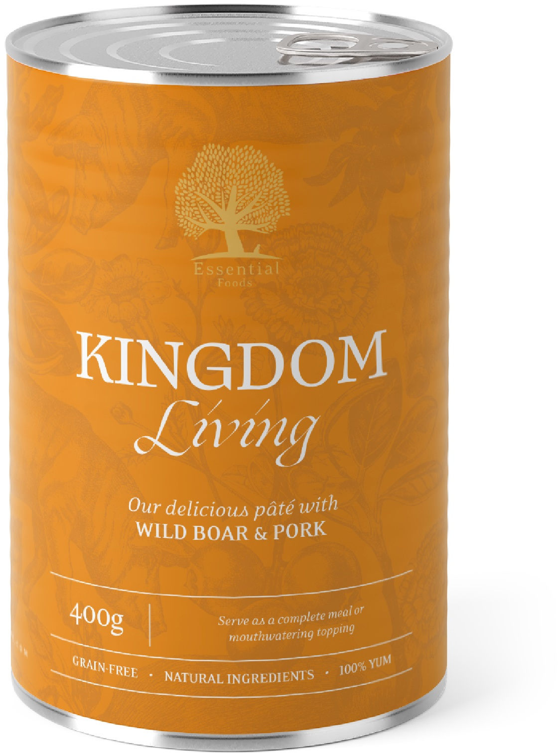 ESSENTIAL KINGDOM Conservă pentru câini adulţi, cu Mistreţ şi Porc 400g