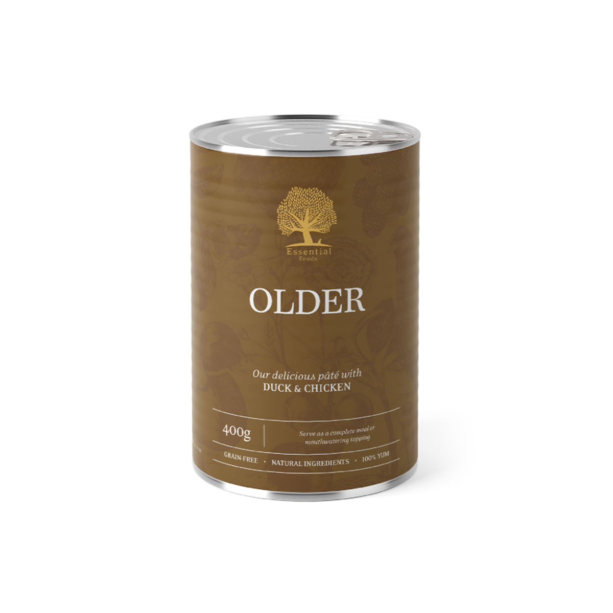 ESSENTIAL Older, XS-XL, Rață și Pui, conservă hrană umedă fără cereale câini senior, (pate), 400g - poza 2