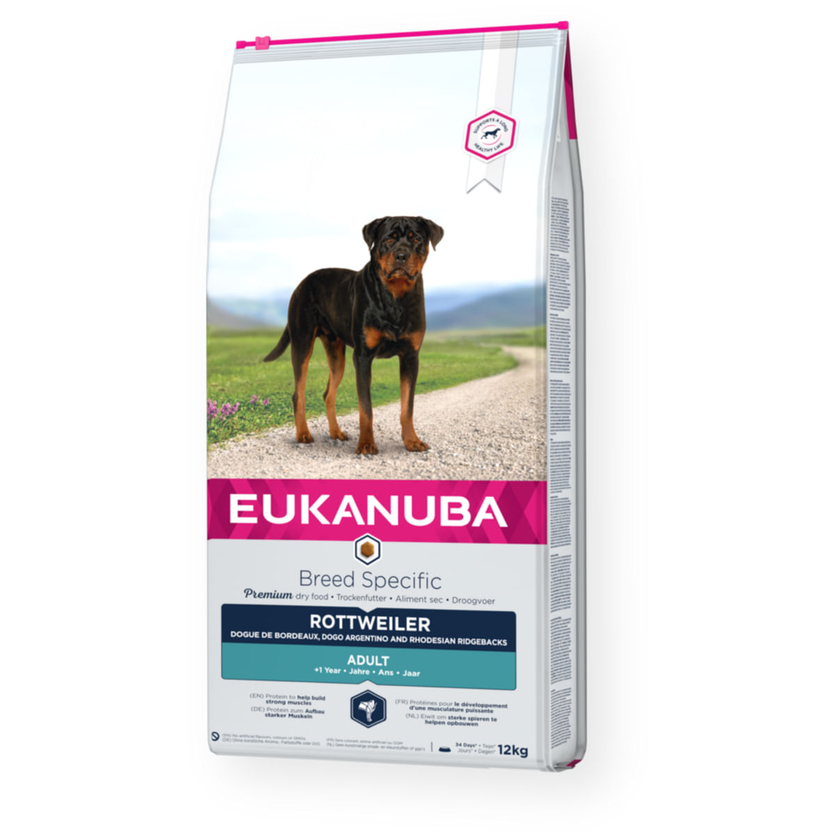 EUKANUBA Breed Specific Rottweiler, M-XL, Pui, hrană uscată câini, 12kg - poza 1