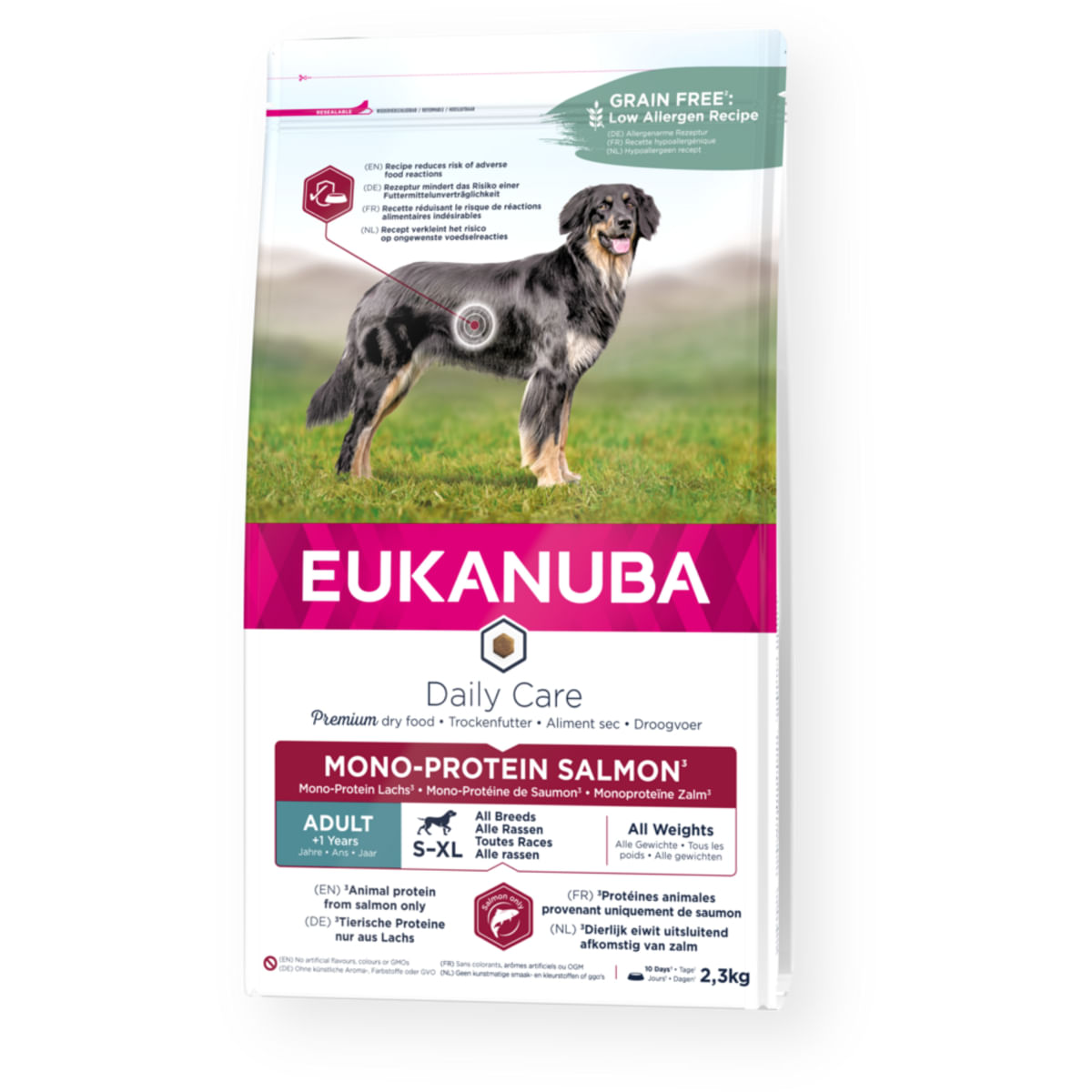 EUKANUBA Daily Care Mono - Protein, XS-XL, Somon, hrană uscată monoproteică fără cereale câini, 12kg - poza 2