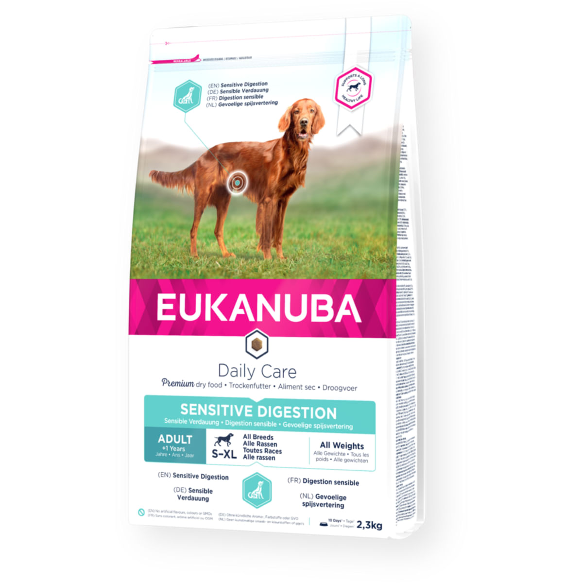 EUKANUBA Daily Care Sensitive Digestion, S-XL, Pui, hrană uscată câini, sistem digestiv, 12kg - poza 2