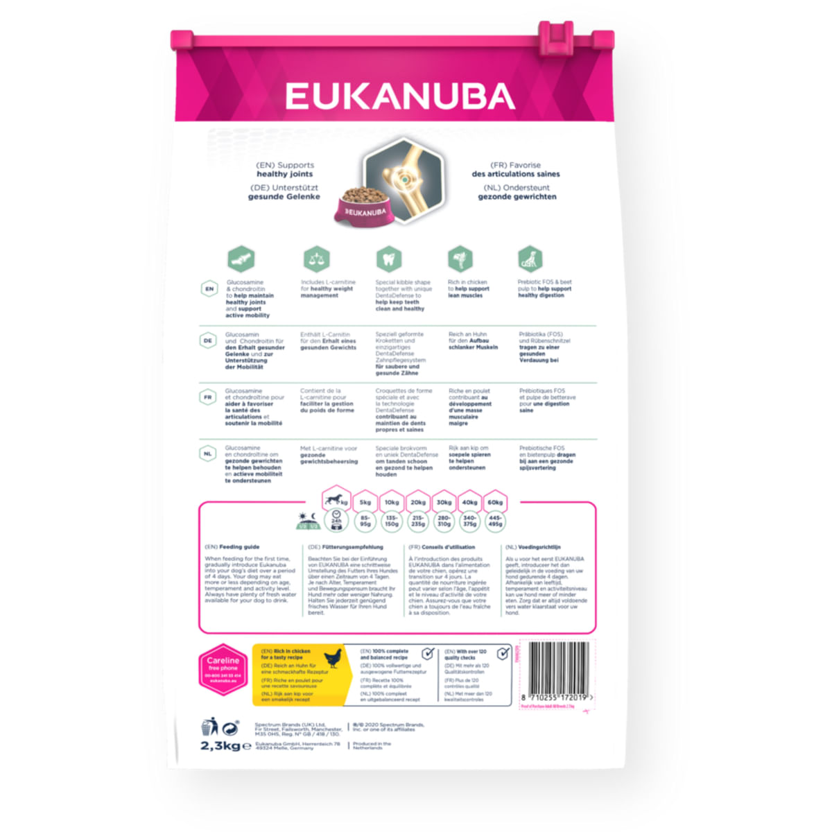 EUKANUBA Daily Care Sensitive Joints, S-XL, Pui, hrană uscată câini, sistem articular, 12kg - poza 3