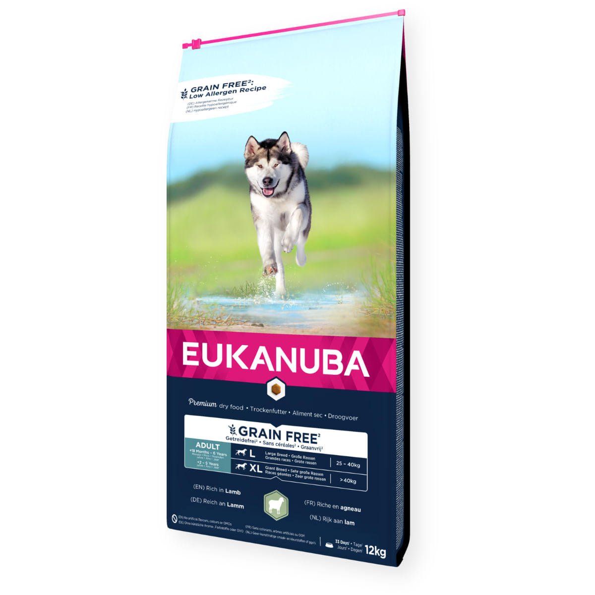 EUKANUBA Grain Free Adult Large Breed, L-XL, Miel, hrană uscată fără cereale câini, 12kg - poza 1