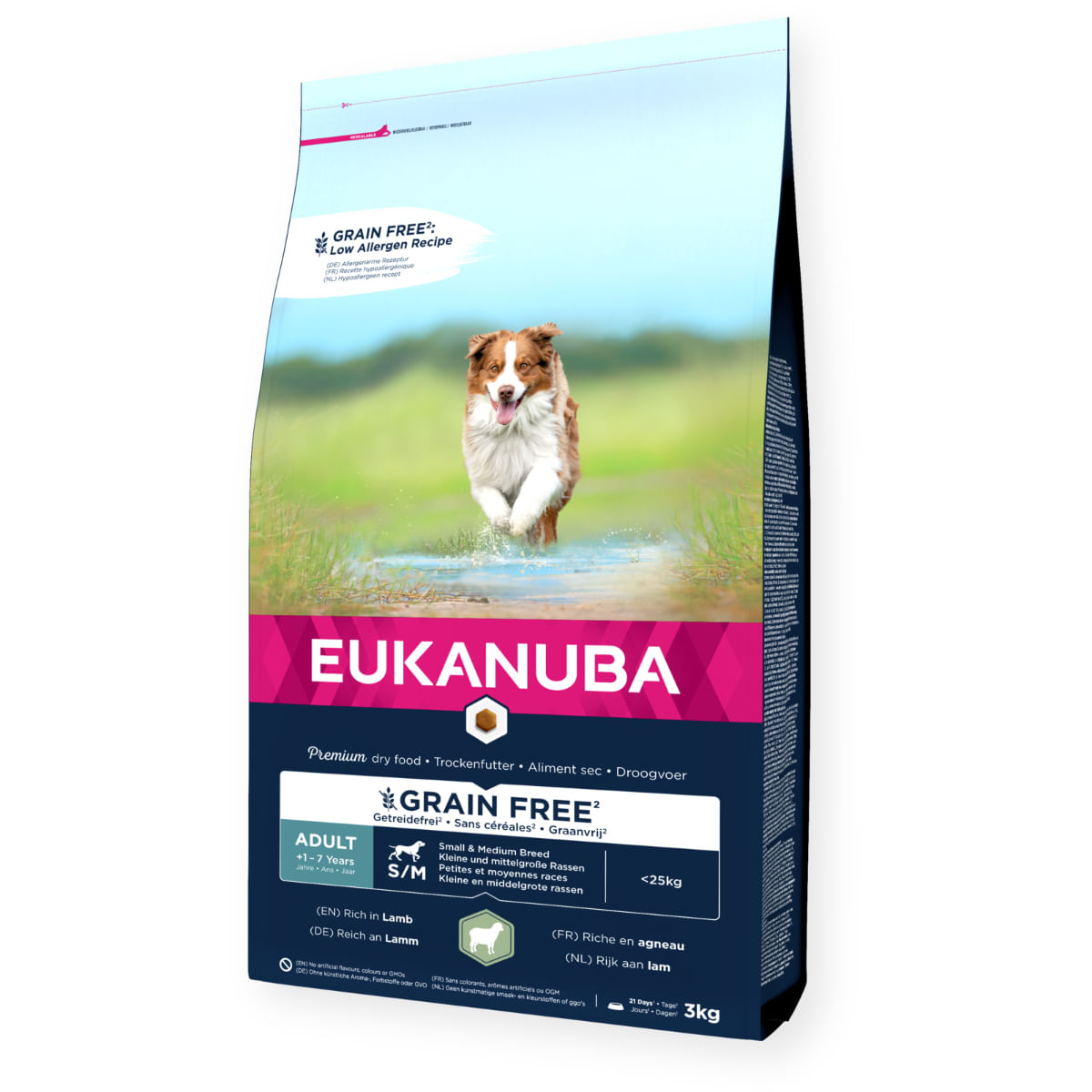 EUKANUBA Grain Free Adult Small & Medium Breed, S-M, Miel, hrană uscată fără cereale câini, 12kg - poza 1