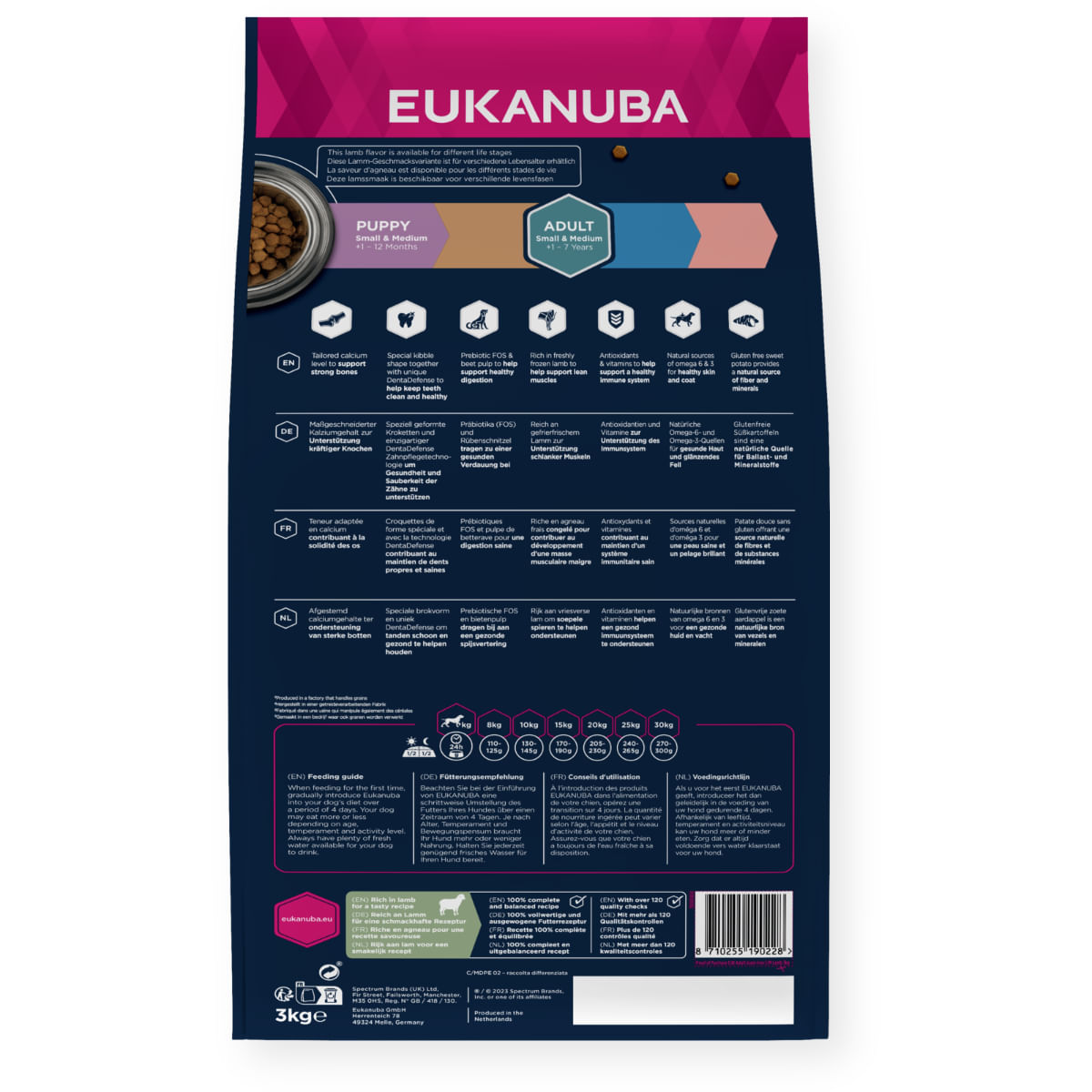 EUKANUBA Grain Free Adult Small & Medium Breed, S-M, Miel, hrană uscată fără cereale câini, 12kg - poza 3