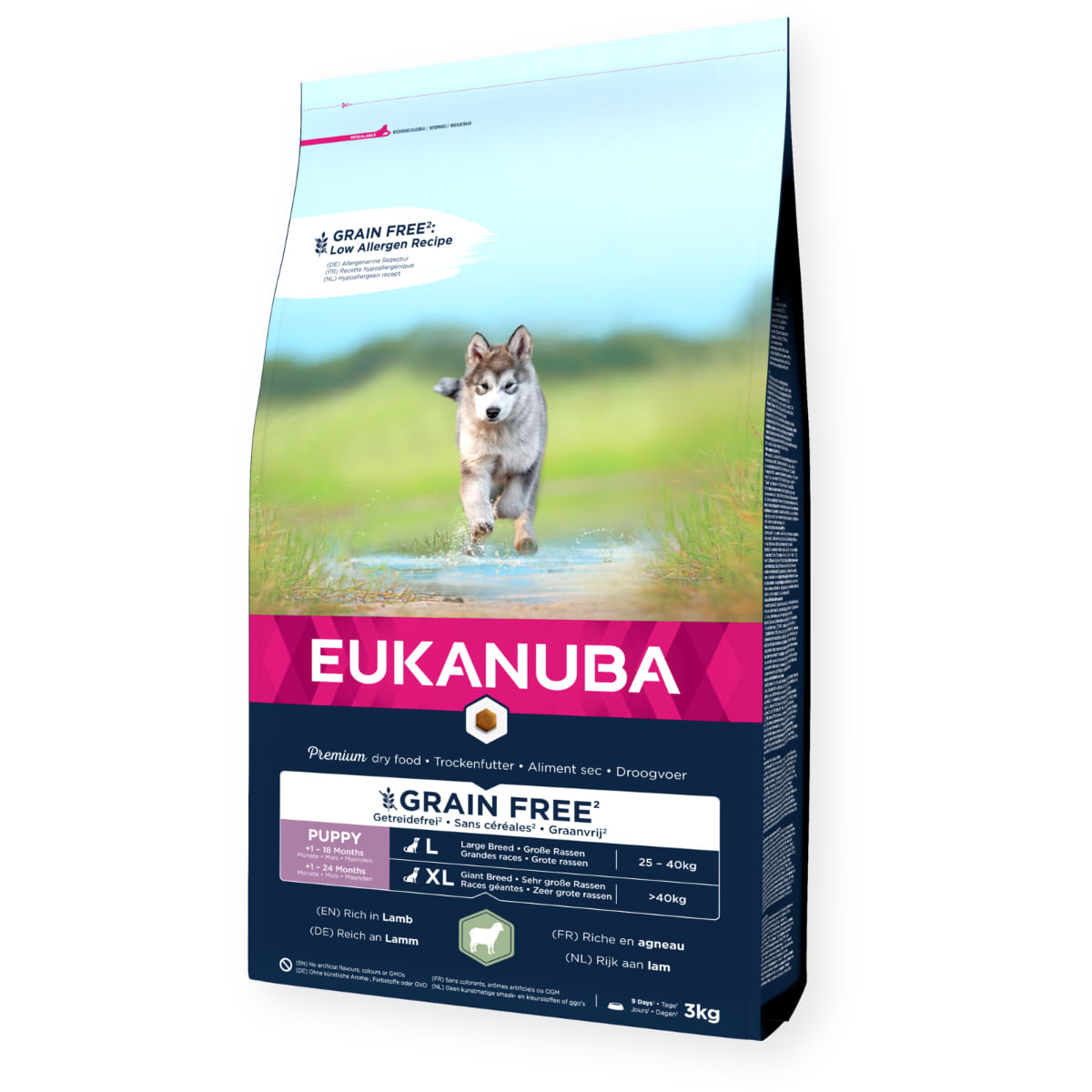 EUKANUBA Grain Free Puppy Large Breed, L-XL, Miel, hrană uscată fără cereale câini junior, 12kg - poza 2