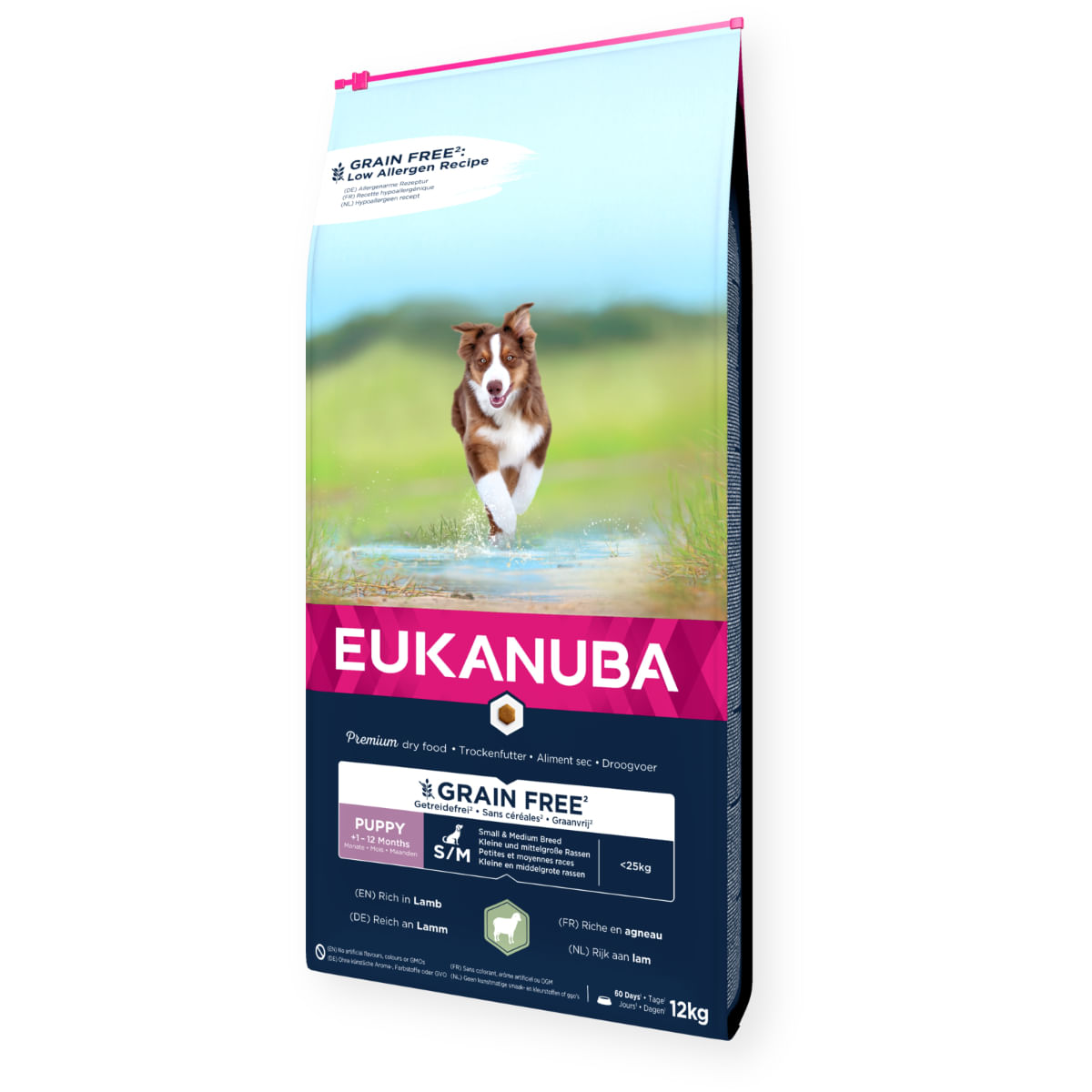 EUKANUBA Grain Free Puppy Small & Medium Breed, S-M, Miel, hrană uscată fără cereale câini junior, 12kg - poza 1