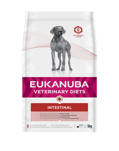 EUKANUBA Intestinal Disorders Adult All Breeds Chicken hrana uscata caini adulti cu afectiuni intestinale, dieta veterinara 5 kg