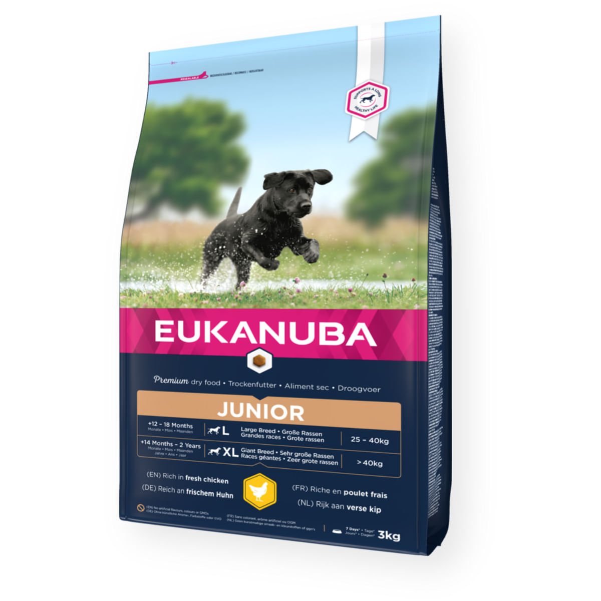EUKANUBA Junior Large Breed, L-XL, Pui, hrană uscată câini junior, 15kg - poza 2