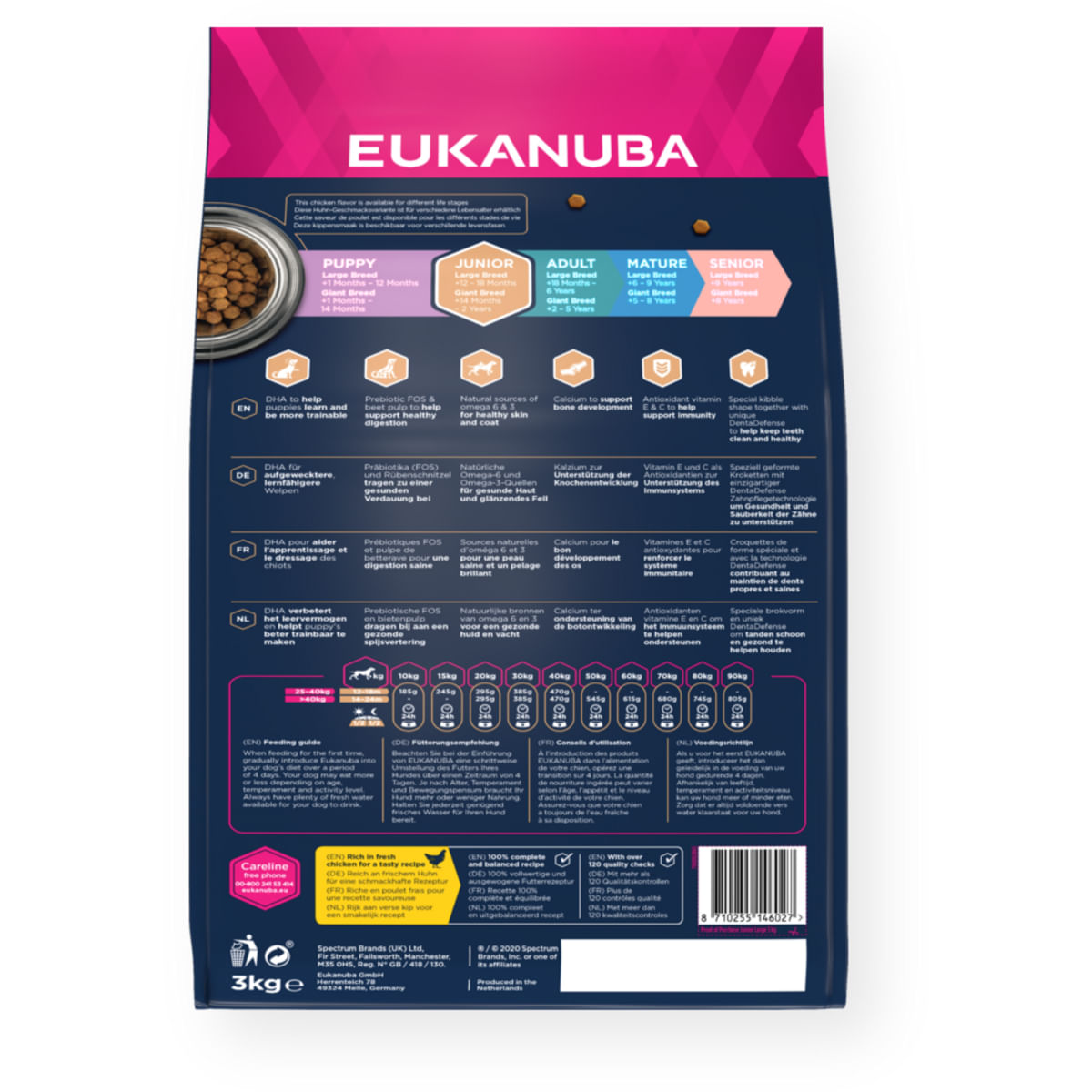 EUKANUBA Junior Large Breed, L-XL, Pui, hrană uscată câini junior, 15kg - poza 3