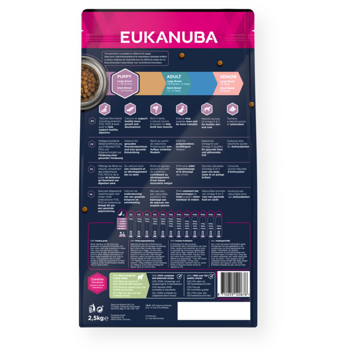 EUKANUBA Puppy Large Breed, L-XL, Miel și Orez, hrană uscată câini junior, 12kg - poza 3