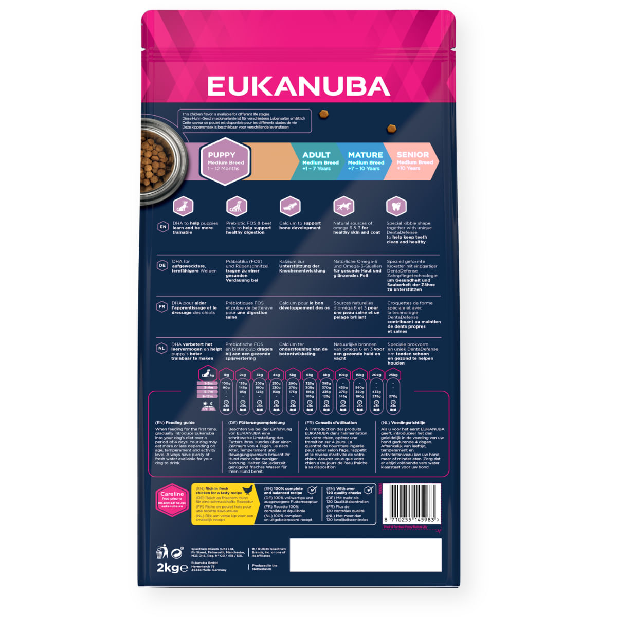 EUKANUBA Puppy Medium Breed, M, Pui, hrană uscată câini junior, 15kg - poza 3