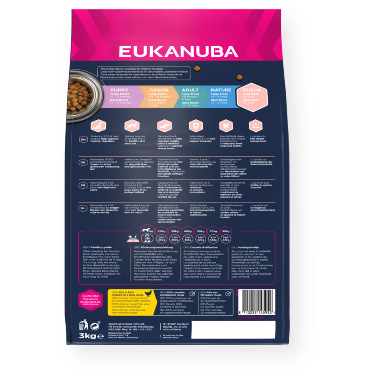 EUKANUBA Senior Large Breed, L-XL, Pui, hrană uscată câini senior, 15kg - poza 3