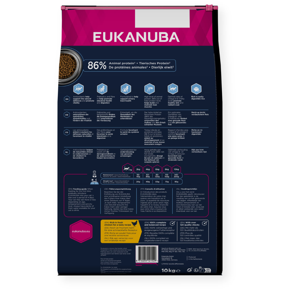 EUKANUBA Sterilised & Weight Control, Pui, hrană uscată pisici, obezitate, 10kg - poza 3