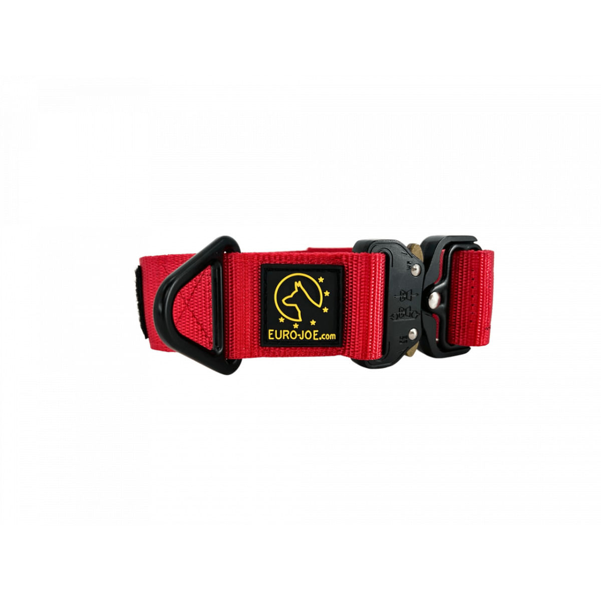EURO JOE Tactical, zgardă câini, ajustabilă, nylon, roșu, cataramă Cobra, M(27-43 x 3.8cm) - poza 1