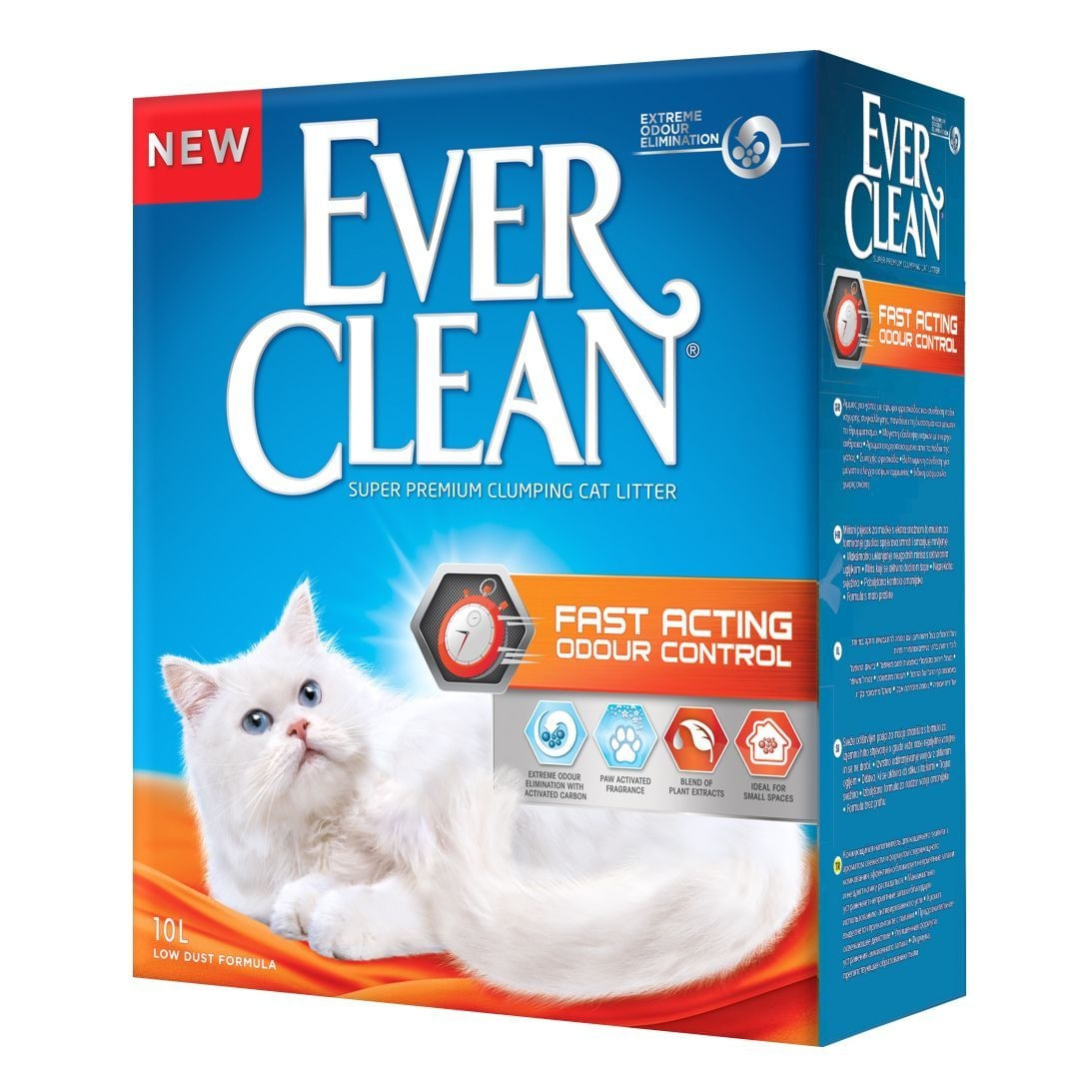 EVER CLEAN Fast Acting, Fresh, așternut igienic pisici, granule, bentonită, aglomerant, neutralizare mirosuri, 10l - poza 1