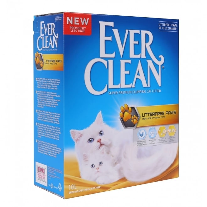 EVER CLEAN LitterFree Paws, Fresh, așternut igienic pisici, granule, bentonită, aglomerant, neutralizare mirosuri, 10l - poza 1