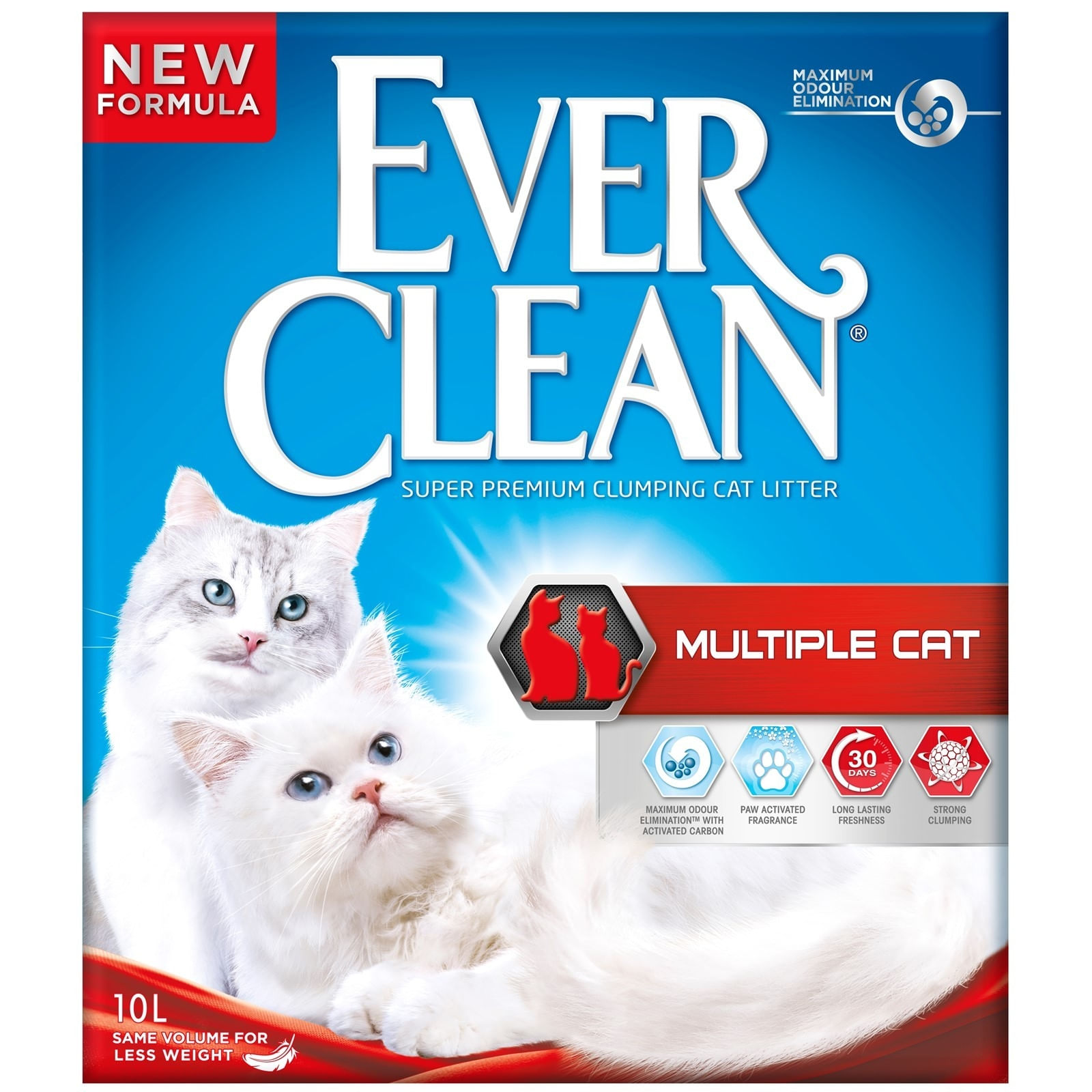 EVER CLEAN Multiple Cat, Fresh, așternut igienic pisici, granule, bentonită, aglomerant, neutralizare mirosuri, 10l - poza 1