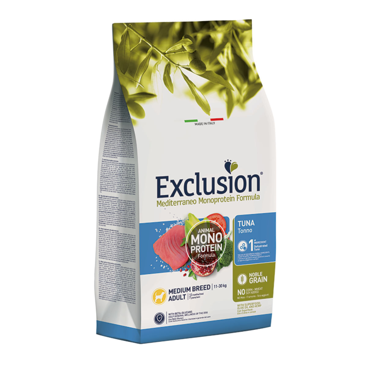 EXCLUSION Mediterraneo Monoprotein Formula Medium Breed, M, Ton, hrană uscată monoproteică câini, 12kg - poza 2