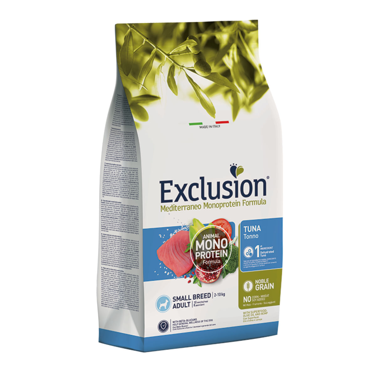 EXCLUSION Mediterraneo Monoprotein Formula Small Breed, XS-S, Ton, hrană uscată monoproteică câini, 7kg - poza 1