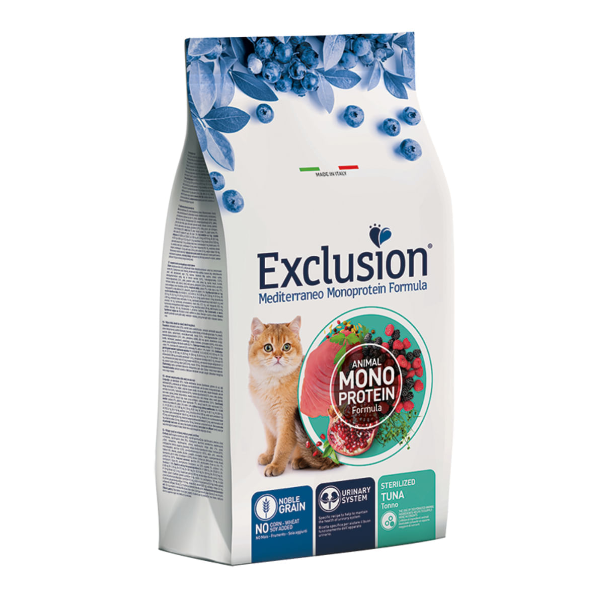 EXCLUSION Mediterraneo Monoprotein Formula Sterilised, Ton, hrană uscată monoproteică pisici sterilizate, 12kg - poza 1