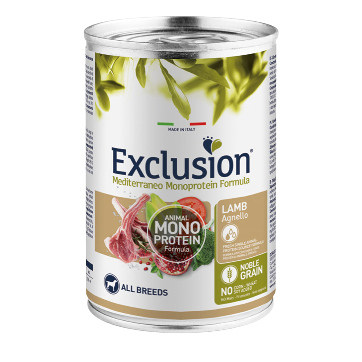 EXCLUSION Mediterraneo Monoprotein Formula, XS-XL, Miel, conservă hrană umedă monoproteică câini, (pate), 400g - poza 1