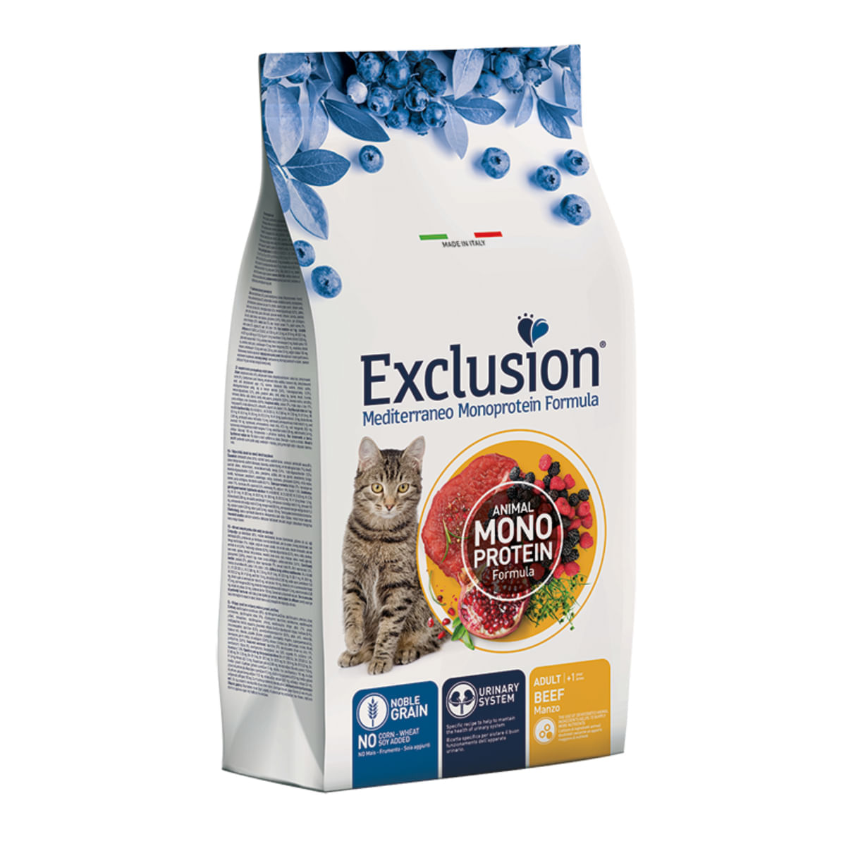 EXCLUSION Mediterraneo Monoprotein, Vită, hrană uscată monoproteică pisici, 12kg - poza 2