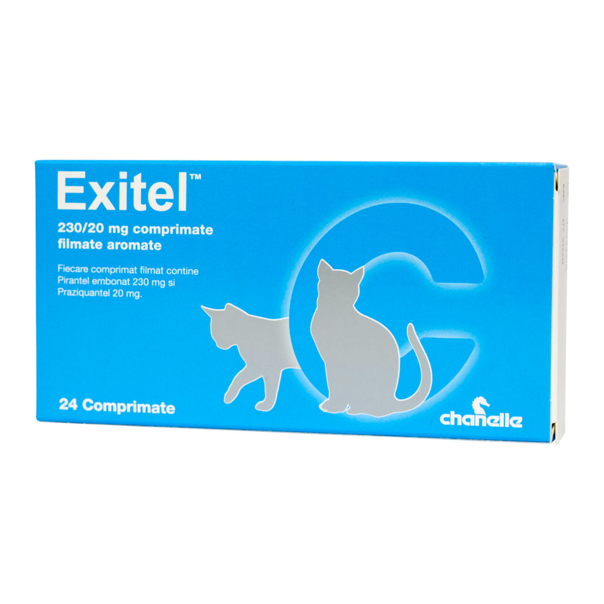 EXITEL 230/20mg, deparazitare internă pisici, comprimate, 24buc - poza 1