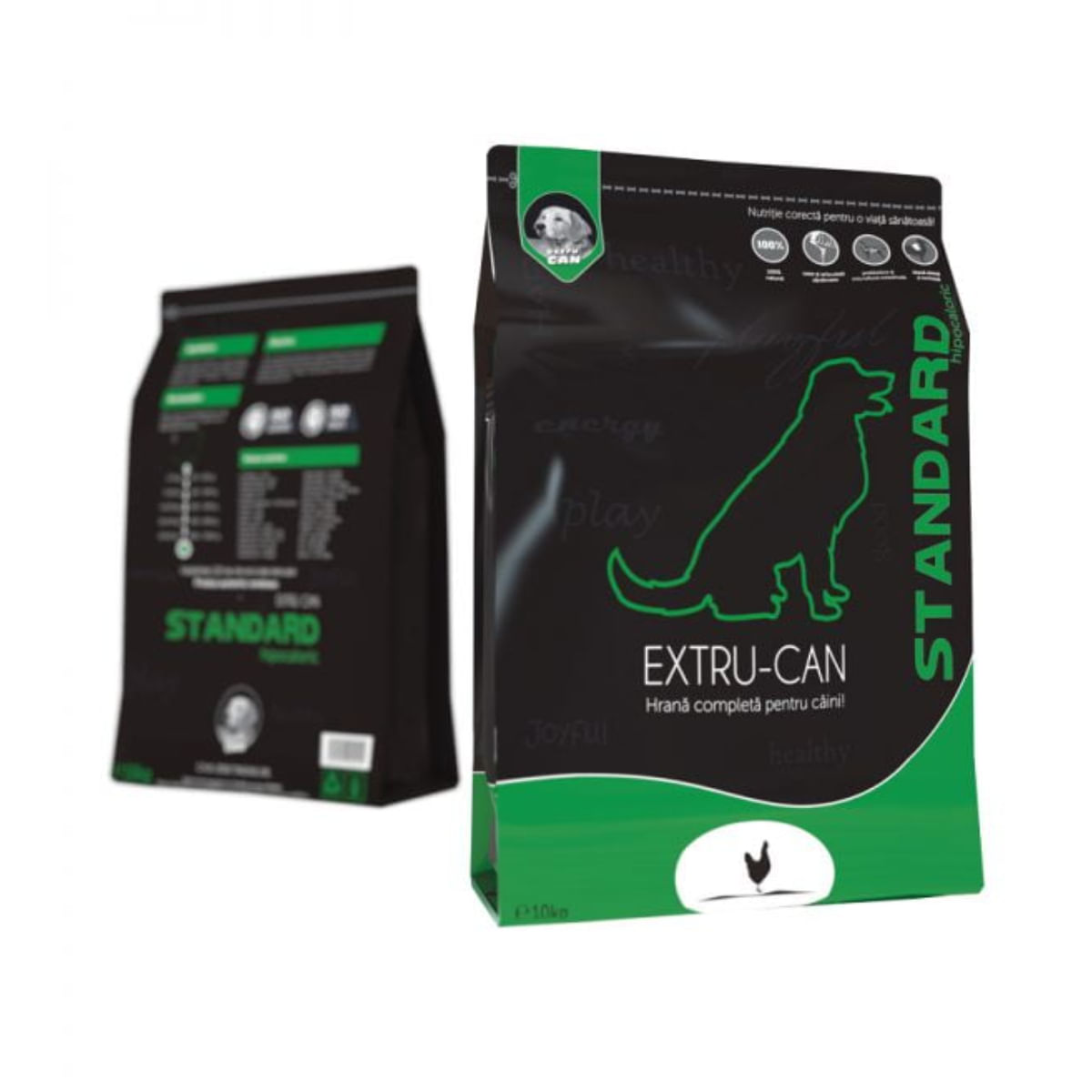 EXTRU-CAN Standard Hipocaloric, XS-XL, Pui, hrană uscată câini, obezitate, 10kg - poza 2