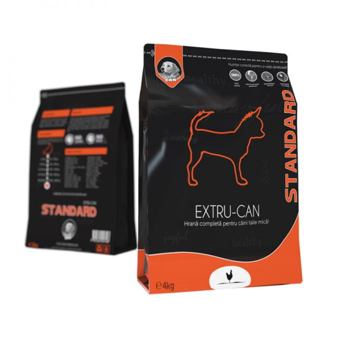 EXTRU-CAN Standard, XS-S, Pui, hrană uscată câini, 4kg - poza 2