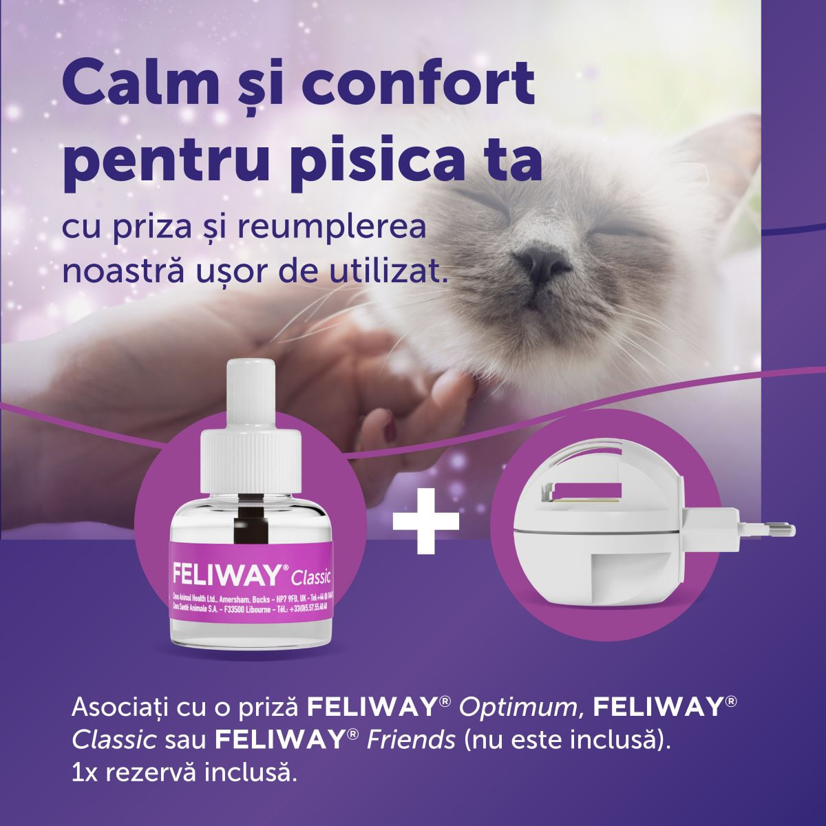 Feliway Rezerva Diffuser Anti Stres Pentru Pisici, 48 ml - poza 4