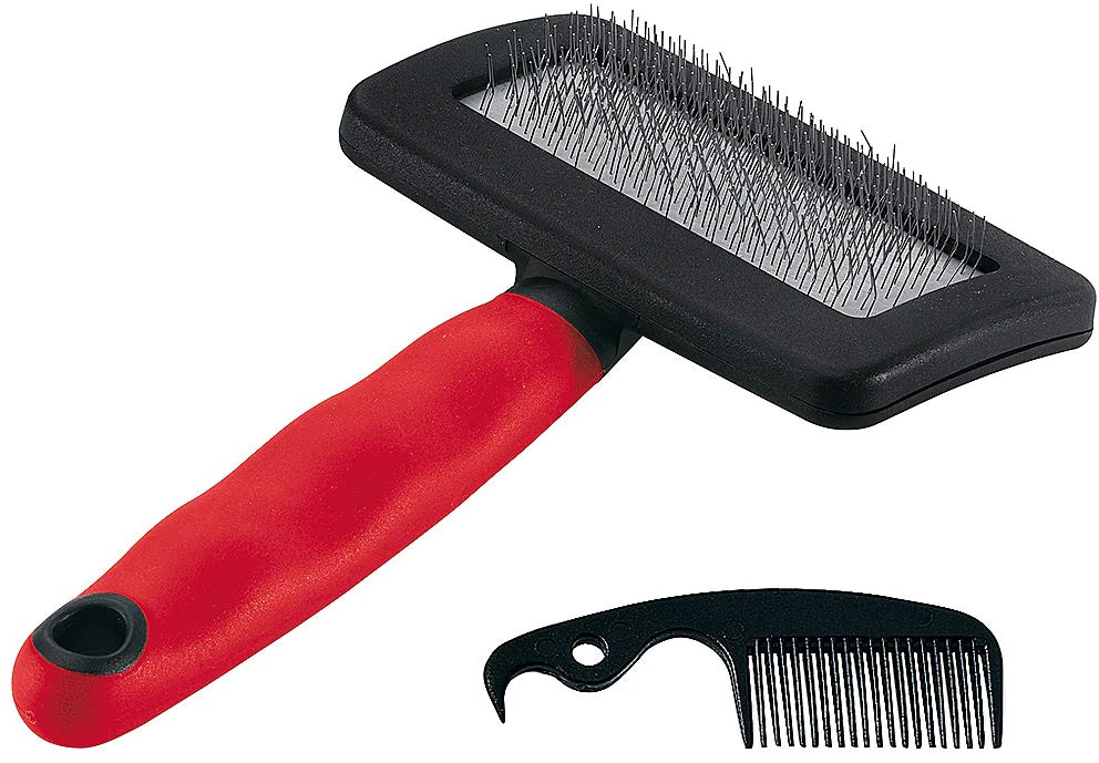 FERPLAST Perie de cardare pentru pisici şi câini, Mediu, 16x9,8x3,3cm