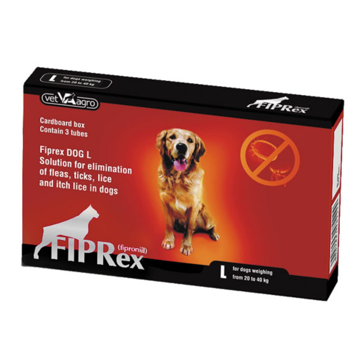 FIPREX, deparazitare externă câini, pipetă repelentă, L(20 - 40kg), 3buc - poza 1