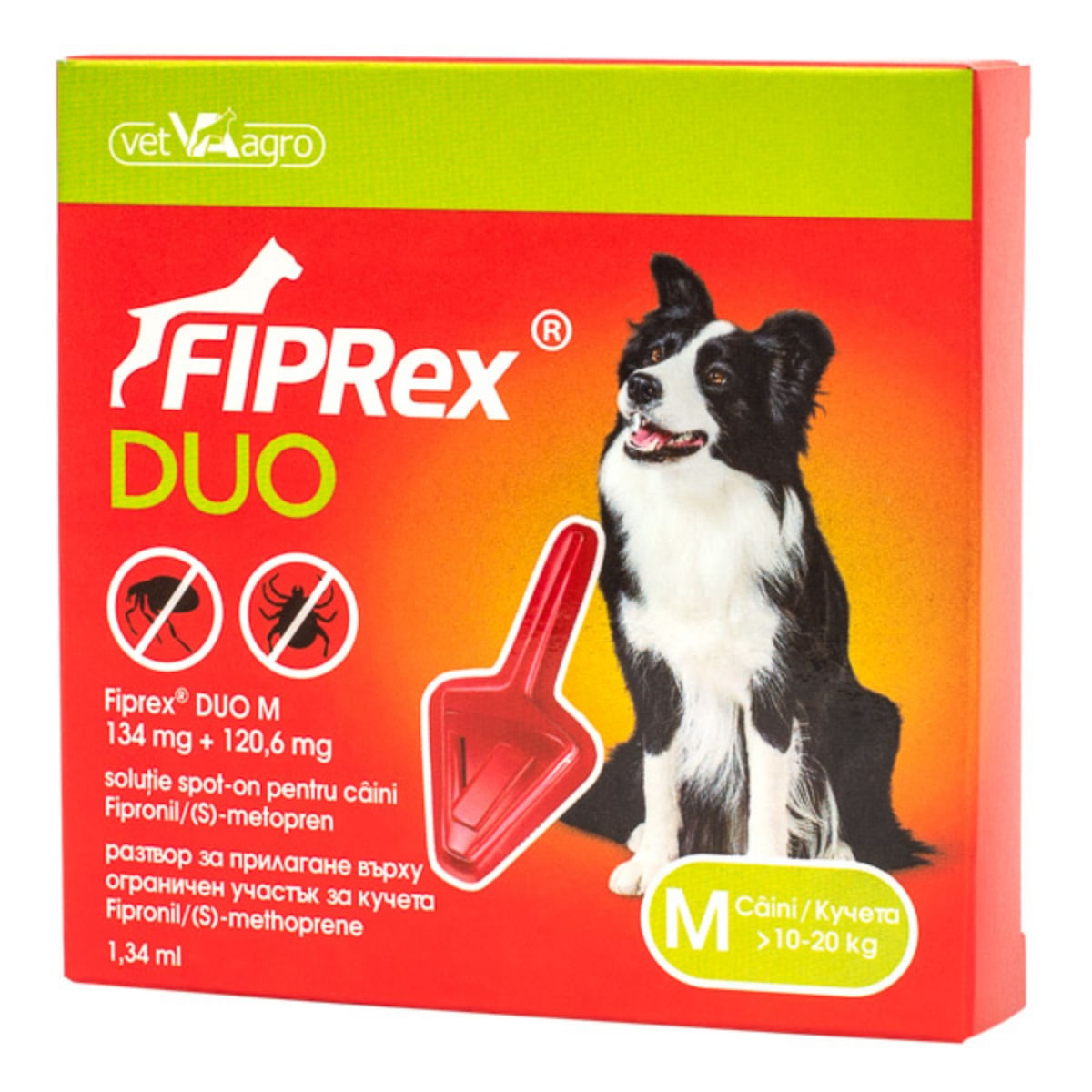 FIPREX Duo, deparazitare externă câini, pipetă repelentă, M(10 - 20kg), 1buc - poza 1